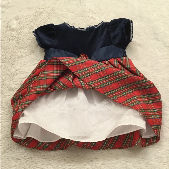 Adorable Velvet and plaid dress - Picture 4 of 6